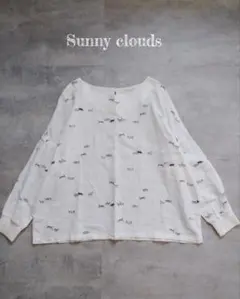 Sunny clouds　サニークラウズ　ネコ柄トップス　Mのサムネイル