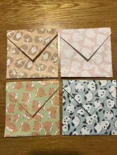 ハンドメイド　ましかく封筒　ポチ袋　各8枚✖️4柄で合計32枚
