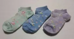 キッズ靴下 3足セット ユニコーン柄