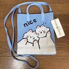 HUNDRED RED 猫イラスト ショルダーバッグ