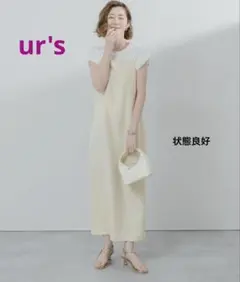 ur'sリネンライクIラインキャミワンピース　アイボリー　イージーケアのサムネイル