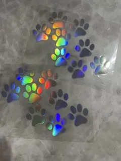 車 ステッカー 肉球 オーロラ バイク セット 犬 猫