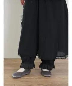 【新品】サマンサモスモス 裾絞りペチパンツ　黒 SM2