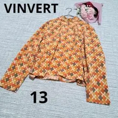 ★ VINVERT 総柄 ブラウス オレンジ 13 バンベール 幾何学模様のサムネイル