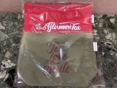 (新品未使用)アフタヌーンティーミニトートバッグ レッド・カーキ・2枚セット