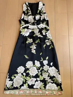 アナイ ANAYI 花柄 ノースリーブワンピース 黒 36 S - メルカリ