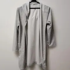 CINEMA CLUB グレー フード付きロングカーディガン M