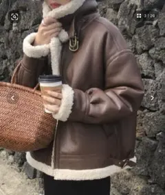 ムートンコート レザージャケット