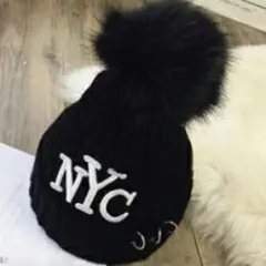 【新品未使用送料無料】刺繍ロゴ入りニット帽 レディース 帽子 年末セール