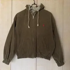 b 80s 90s ラルフローレン　コーデュロイ　フルジップフーディ　ブルゾン