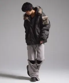 美品 GRANCY スウェットパンツ ワイドシルエット グレー