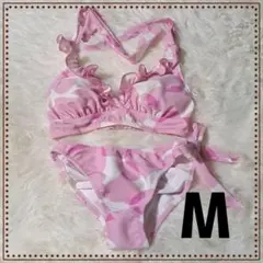 美品　未着用　Mサイズ　ビキニ　ピンク　ネックストラップ　可愛い