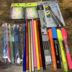文房具セット ボールペン 色鉛筆 替芯 付箋 まとめ売り