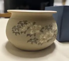 常滑焼　手造り　正弥陶房謹製 花模様　陶器の器