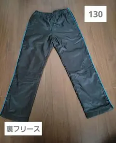 UNIQLO M(125~135) 裏地フリース ロングパンツ 黒