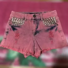 FOREVER 21 スタッズ付 デニムショートパンツ 26のサムネイル