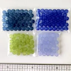 手染めアクリル製ビーズ 4パック入り
