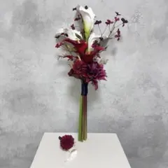 アーティフィシャルフラワー　アームブーケ　造花　カラーリリー　和装洋装