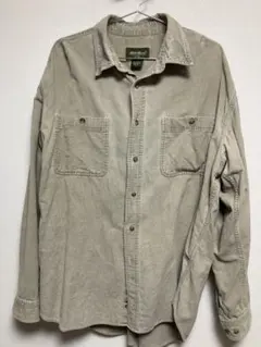 【緑タグ/90s】エディーバウアー 長袖コーデュロイシャツ L ベージュ 古着