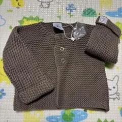【新品・未使用】プチバトー ガーター編み ニット カーディガン