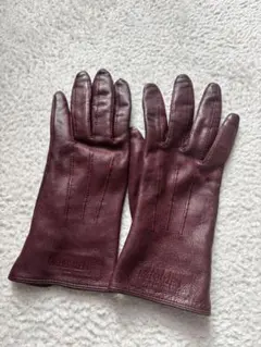 MICHEL KLEIN バーガンディ レザー手袋
