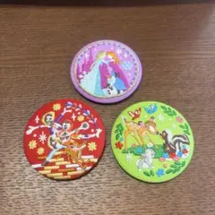 ディズニー刺繍缶バッジ　3個セット　アナ雪　リメンバーミー　バンビ