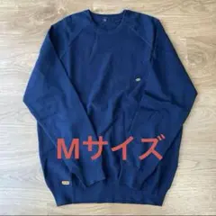 【メンズニット　セーター】ネイビー Mサイズ　秋冬　長袖