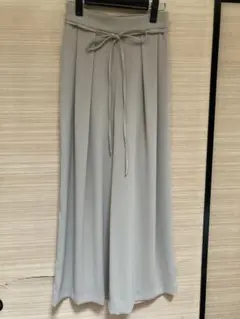 ナチュラルビューティー　ワイドパンツ リボン付き
