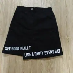 GU キッズ スカート ブラック Lサイズ