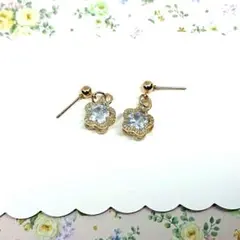 No.432☆キラキラフラワー ピアス イヤリング マスクチャーム