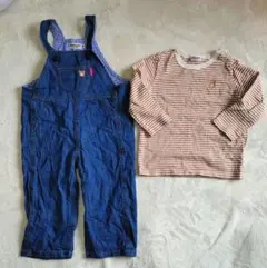 ミキハウス 90cm ロンパース Tシャツ ２着まとめ売り