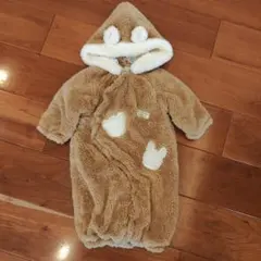 クロワッサンスべべ　ツーウェイオール　カバーオール　もこもこアウター