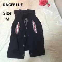 【オシャレ☆RAGEBLUE】紺　ベスト　サイズM