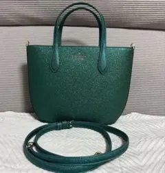 ケイトスペード グリマー グリッター 2way ハンドバッグ グリーン