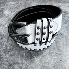 スタッズベルト 白　ホワイト　y2k スケーター sk8ベルト スケーター