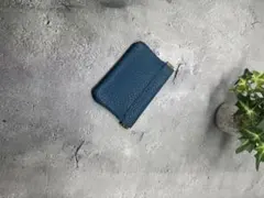 ターコイズブルーレザー小銭入れ