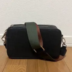 FREE'S MART 黒 Ｗジップバッグ　ショルダーバッグ