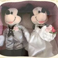ディズニー ミッキー＆ミニー ウェディング ぬいぐるみセット 箱付き
