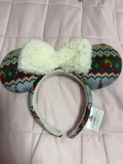 海外ディズニー カチューシャ クリスマス ニット風