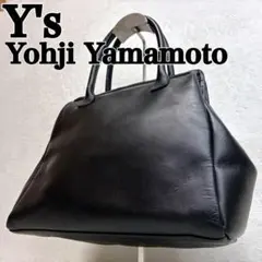 Y's ワイズ　Yohji Yamamoto レザー ハンドバッグ ブラックのサムネイル