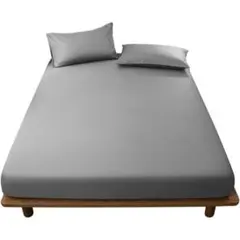 STWIENER ボックスシーツ マットレスカバー クイーン グレー