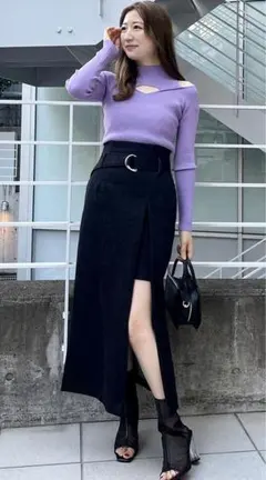 2wayレイヤード風リブニット