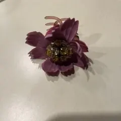 complex biz紫色の花デザインヘアクリップ