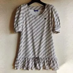 BURBERRY BLUE LABEL ワンピース 38 ノバチェック 刺繍ロゴ