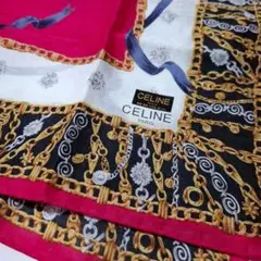 CELINE チェーンピンクハンカチ