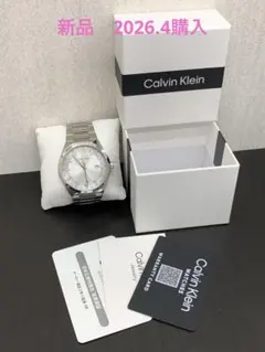 未使用 カルバンクライン DISTINGUISH GMT SS/QZ シルバーのサムネイル