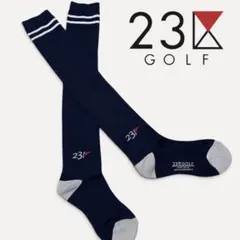【新品】23区ゴルフ 脚長美脚効果 抗菌防臭加工 ナンバリング ニーハイソックス