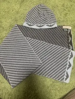 EMPORIO ARMANI ストライプ　ニット帽　マフラー