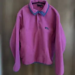 【希少・美品】patagonia フリース スナップT ピンク メキシコ製