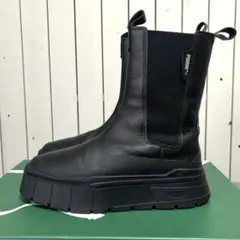 美品 プーマ フェンティ サイドゴアブーツ 厚底 ロゴ刺繍 ブラック 24.0 美品 プーマ フェンティ サイドゴアブーツ 厚底 ロゴ刺繍